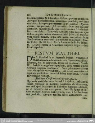 Festum Matthaei