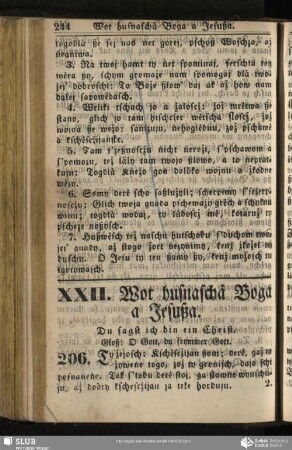 XXII. Wot husnaschȧ Boga a Jesußa