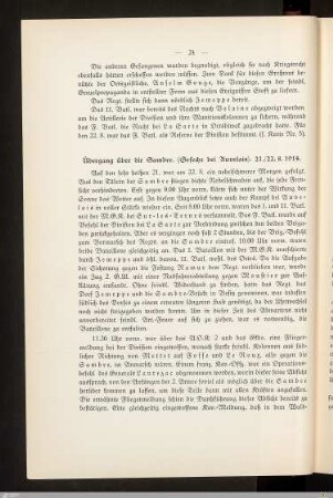 Übergang über die Sambre. Gefecht bei Auvelais