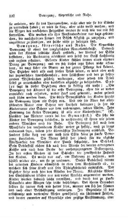 Bewegung, körperliche und Ruhe