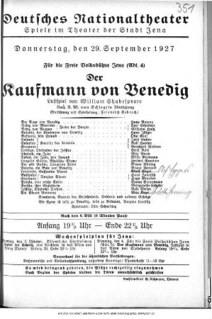 Der Kaufmann von Venedig