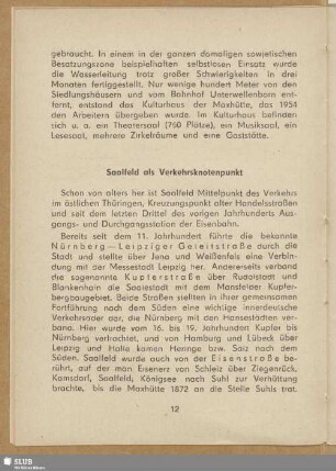 Saalfeld als Verkehrsknotenpunkt
