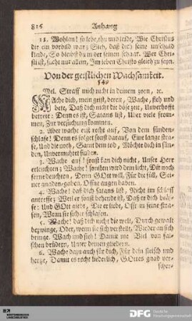 Von der geistlichen Wachsamkeit.