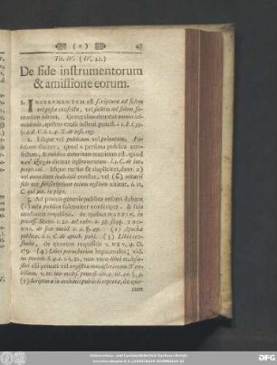 Tit. IV. (IV. 21.) De fide instrumentorum & amissione eorum.