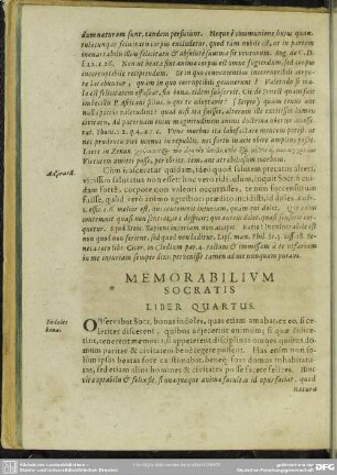 Memorabilium Socratis Liber Quartus
