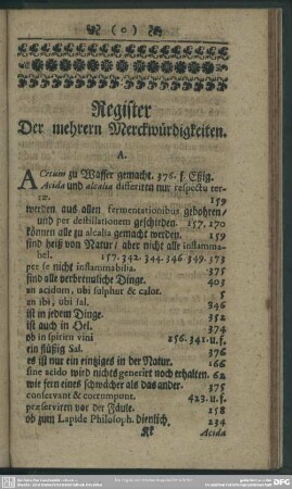 Register Der mehreren Merckwürdgkeiten