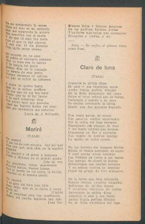 Claro de luna : (Vals)