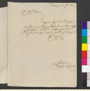 Brief von Weygandsche Buchhandlung an Goethe, Johann Wolfgang von