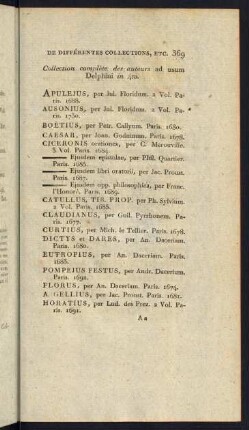 Collection complète des auteurs ad usum Delphini in 4to.