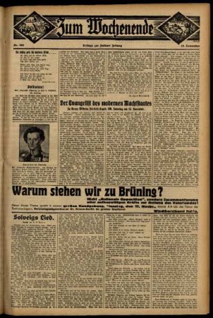 Zweite Ausgabe vom Sonntag, den 15. November 1931.