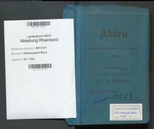 Altpeter; Heinrich, Bergassessor; Prüfungs- u. Personalakten Band 1 (Ausarbeitungen)