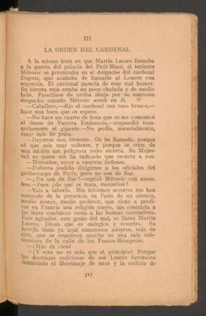 III - La orden del cardenal
