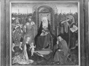 Triptychon. Familie der Heiligen Anna, Mitteltafel