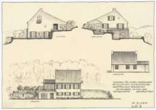 Haus Schlemmer, Heidelberg-Ziegelhausen: 4 Ansichten 1:100