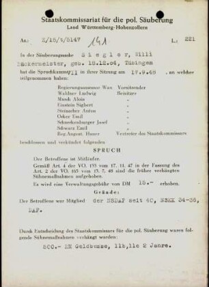 Siegler, Willi