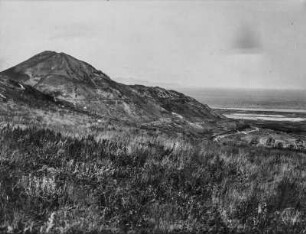 Oquirrh-Gebirge : Ein Berg im Oquirrh-Gebirge, im Hintergrund der Great Salt Lake