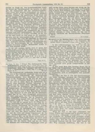 542-543 [Rezension] Bergfeld, Max, Giordano Bruno