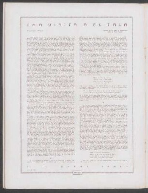 Una visita a el Tala : Capítulo de un libro en preparación sobre el Viejo Pancho