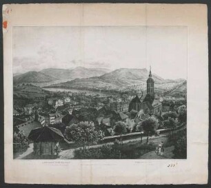 Ansicht von Baden, vom Schloßgarten aus gesehen.