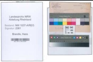 Entnazifizierung Hans Brandis , geb. 26.11.1900 (Rechtsanwalt)