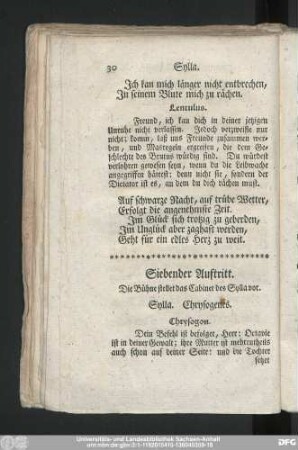 Siebender Auftritt.