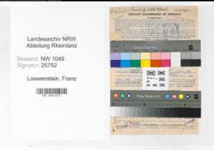 Entnazifizierung Franz Loewenstein , geb. 24.10.1901 (Architekt)