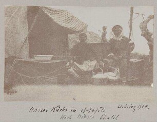 Unsere Küche in et-tafile Koch Nikola Chalil 21. März 1904.