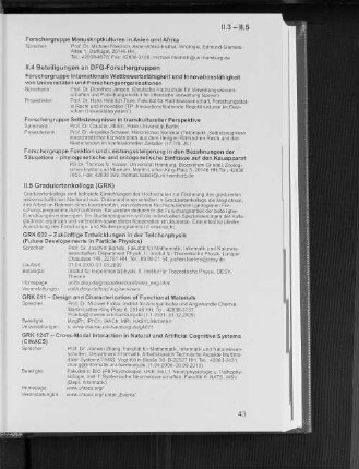 II.5 Graduiertenkollegs (GRK)