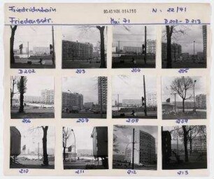 Straßenansichten. Berlin, Friedrichshain, Friedenstraße