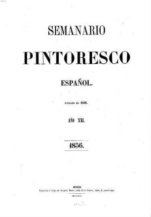 Semanario pintoresco español. 1856, 1856