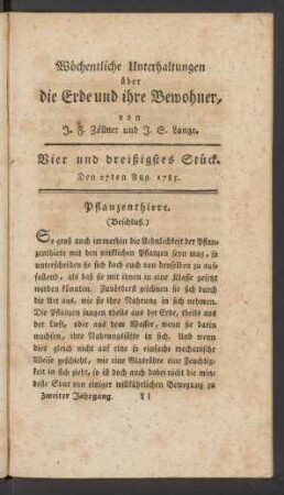 Vier und dreißigstes Stück