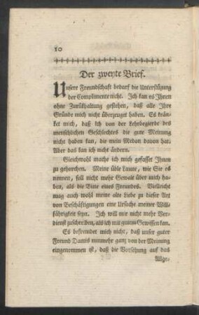 Der zweyte Brief