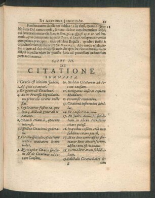 Caput III. De Citatione