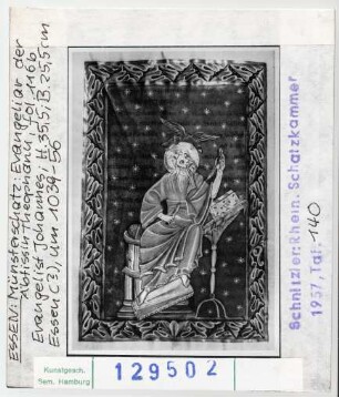 Essen, Münsterschatz: Evangeliar der Äbtissin Theophanu, fol. 116b: Evangelist Johannes2. Viertel 11. Jhd.: