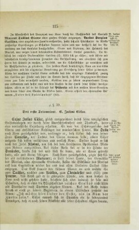 § 39. Das erste Triumvirat. C. Julius Cäsar