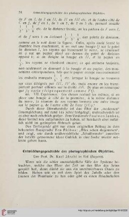 Entwicklungsgeschichte des photographischen Objektivs