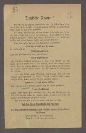 "Deutsche Frauen!"
