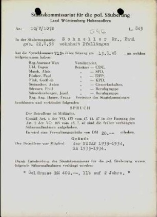 Schneller, Paul, Dr.
