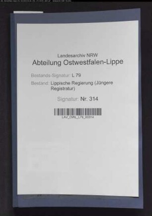 Rekurse in Ablösungssachen: [Amt Detmold] Dorfschaft Hiddesen ./. Fürstl. Rentkammer