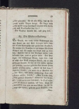 65. Die Wiedererstattung.