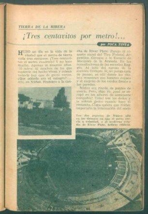 ¡Tres centavitos por metro! ... : Tierra de la Ribera