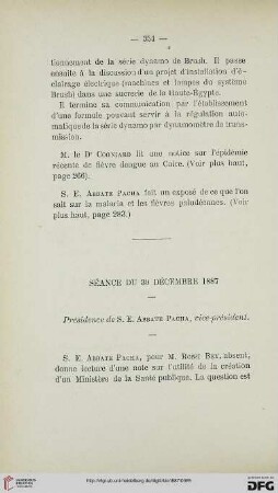 Séance du 30 Décembre 1887