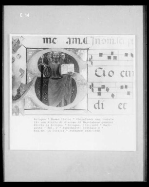 Choralbuch  von Nicolo di Giacomo di Nascimbene genannt Nicolo da Bologna — Buchseite - fol. ?