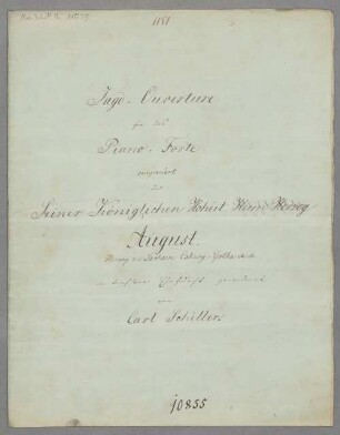 Jagd-Ouverture; E|b; pf - BSB Mus.Schott.Ha 11638