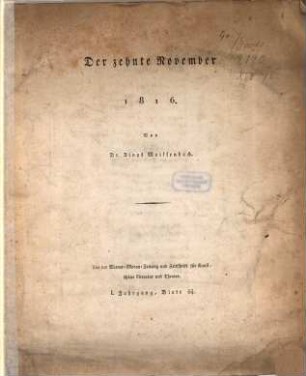Der zehnte November 1816