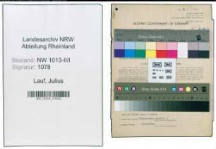 Entnazifizierung Julius Lauf , geb. 11.05.1904 (Ingenieur)