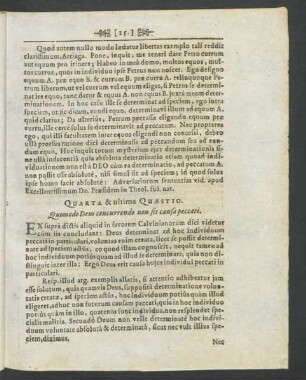 Quarta & Ultima Quaestio.