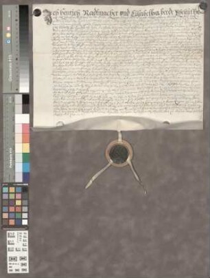 Dalsheim: Erbbestandbrief des Heinrich Radmacher zu Dalsheim über einen Kurpfalz gehörigen Hof daselbst
