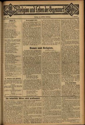 Vierte Ausgabe vom Sonntag, den 01. Oktober 1933.
