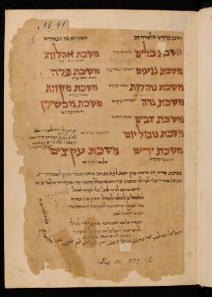 Kommentar zur Mishnah : Seder Ṭohorot